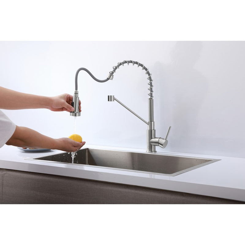 Elegant Lighting Yara Kitchen Faucet, Brushed Nickel