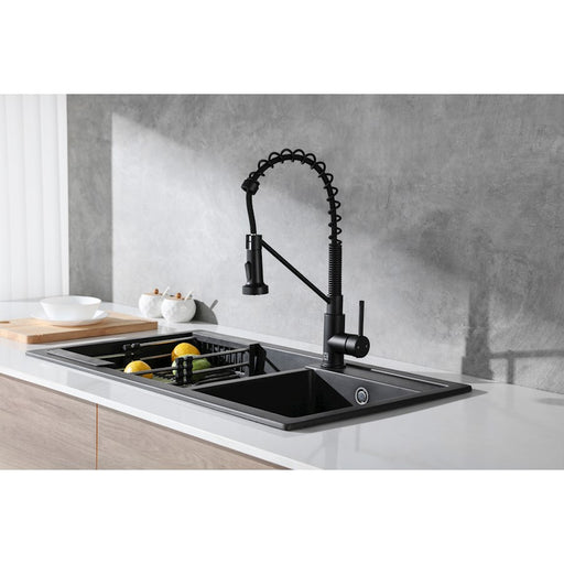 Elegant Lighting Yara Kitchen Faucet, Matte Black