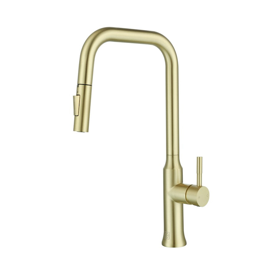 Elegant Lighting Noor Kitchen Faucet, Brushed Gold