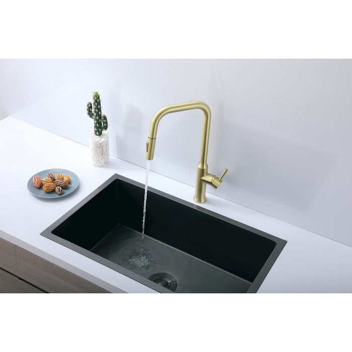 Elegant Lighting Noor Kitchen Faucet, Brushed Gold