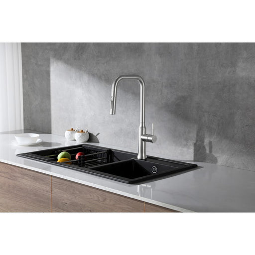 Elegant Lighting Noor Kitchen Faucet, Brushed Nickel