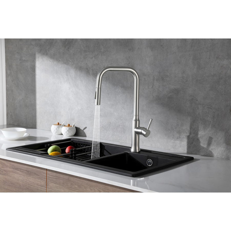 Elegant Lighting Noor Kitchen Faucet, Brushed Nickel