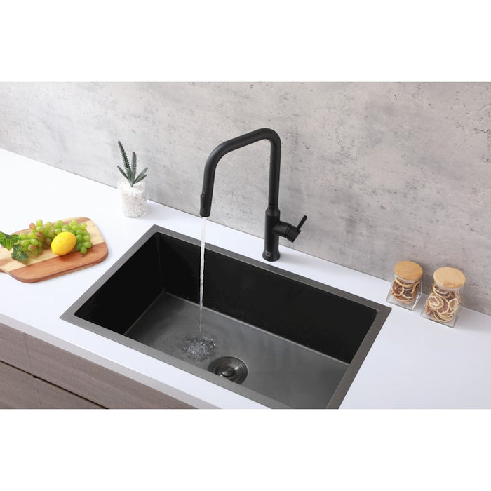 Elegant Lighting Noor Kitchen Faucet, Matte Black