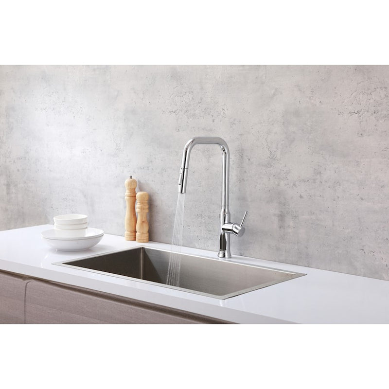 Elegant Lighting Noor Kitchen Faucet, Chrome