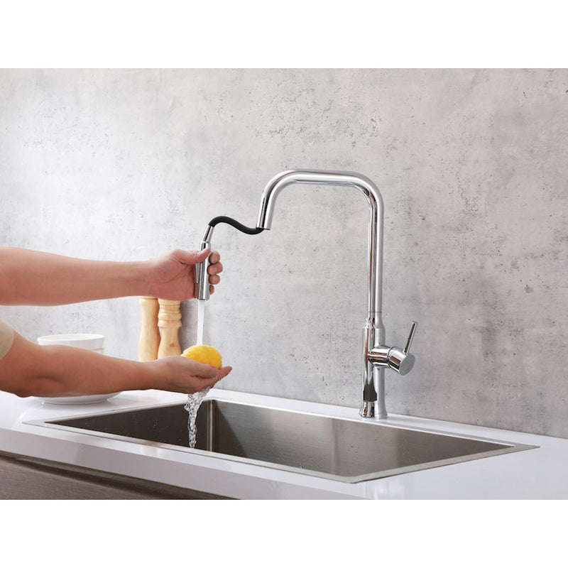 Elegant Lighting Noor Kitchen Faucet, Chrome
