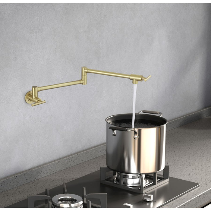 Elegant Lighting Gabriel Kitchen Faucet, Brushed Gold