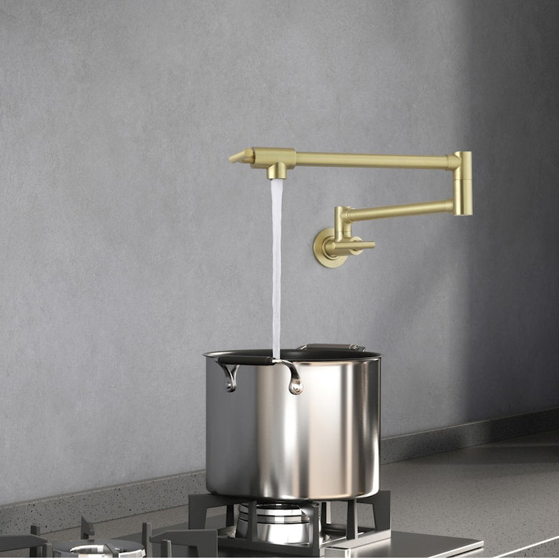 Elegant Lighting Gabriel Kitchen Faucet, Brushed Gold