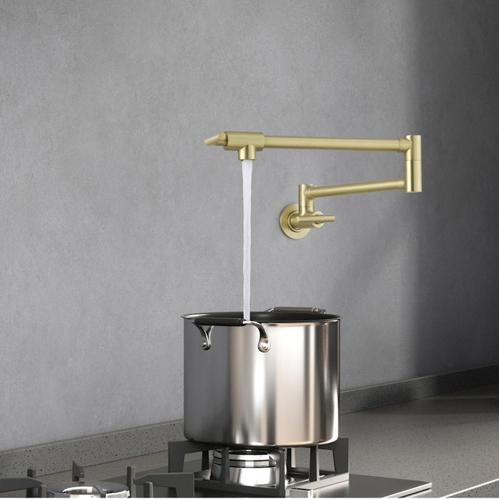 Elegant Lighting Gabriel Kitchen Faucet, Brushed Gold