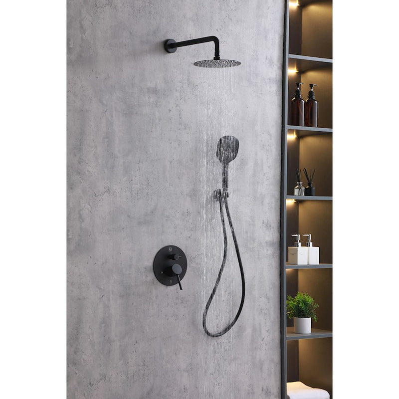 Elegant Lighting 9001 George Shower Faucet, Matte Black