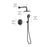 Elegant Lighting 9001 George Shower Faucet, Matte Black