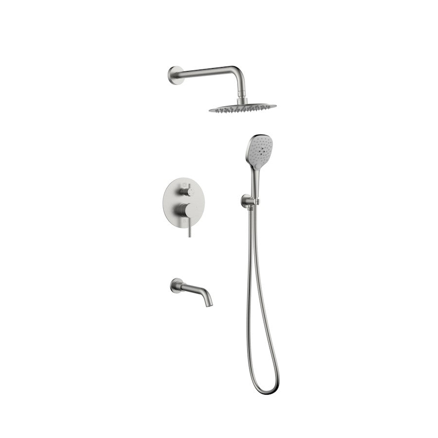 Elegant Lighting George Shower Faucet, Brushed Nickel