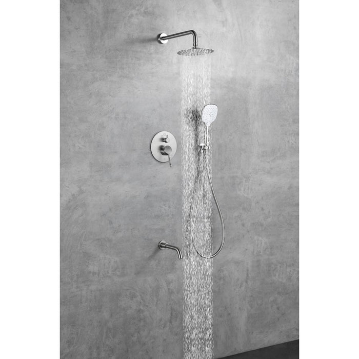 Elegant Lighting George Shower Faucet, Brushed Nickel