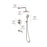 Elegant Lighting George Shower Faucet, Brushed Nickel