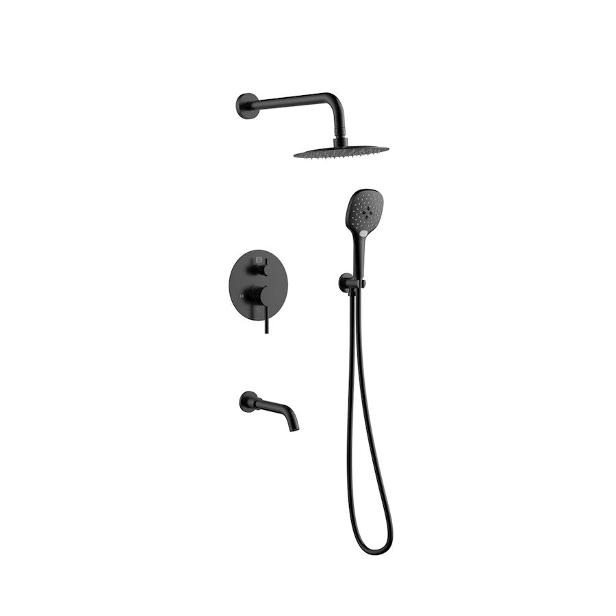 Elegant Lighting George Shower Faucet, Matte Black