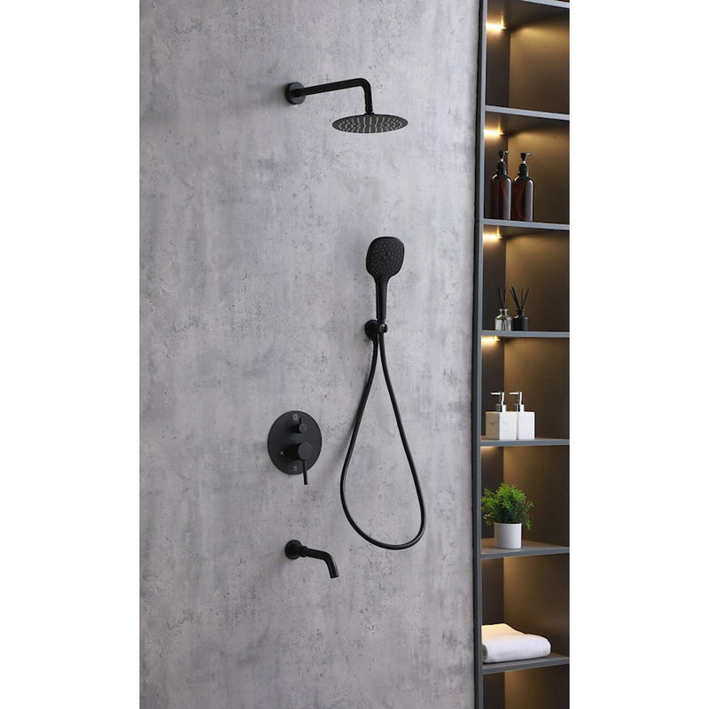 Elegant Lighting George Shower Faucet, Matte Black