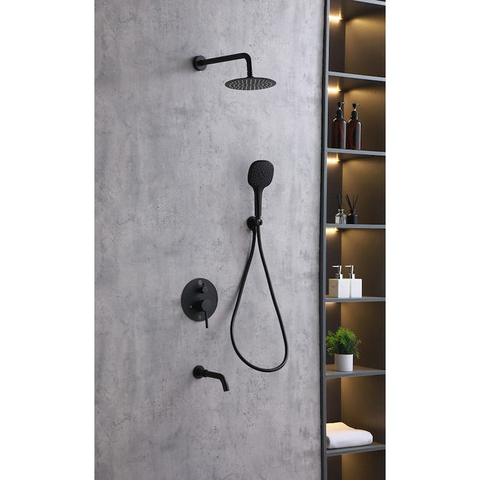 Elegant Lighting George Shower Faucet, Matte Black
