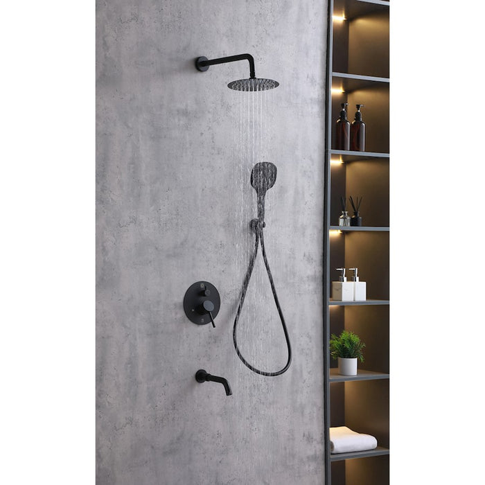 Elegant Lighting George Shower Faucet, Matte Black