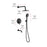 Elegant Lighting George Shower Faucet, Matte Black