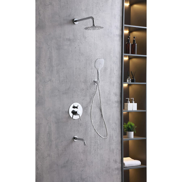 Elegant Lighting George Shower Faucet, Chrome