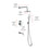 Elegant Lighting George Shower Faucet, Chrome