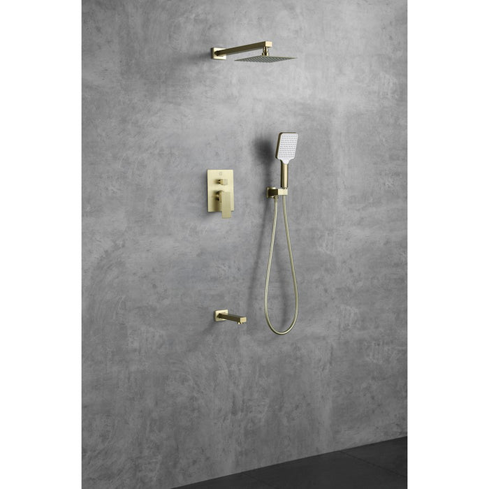 Elegant Lighting Petar Shower Faucet, Brushed Gold