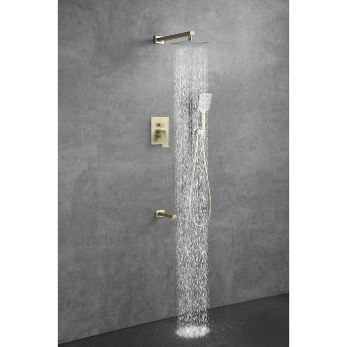 Elegant Lighting Petar Shower Faucet, Brushed Gold