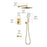 Elegant Lighting Petar Shower Faucet, Brushed Gold