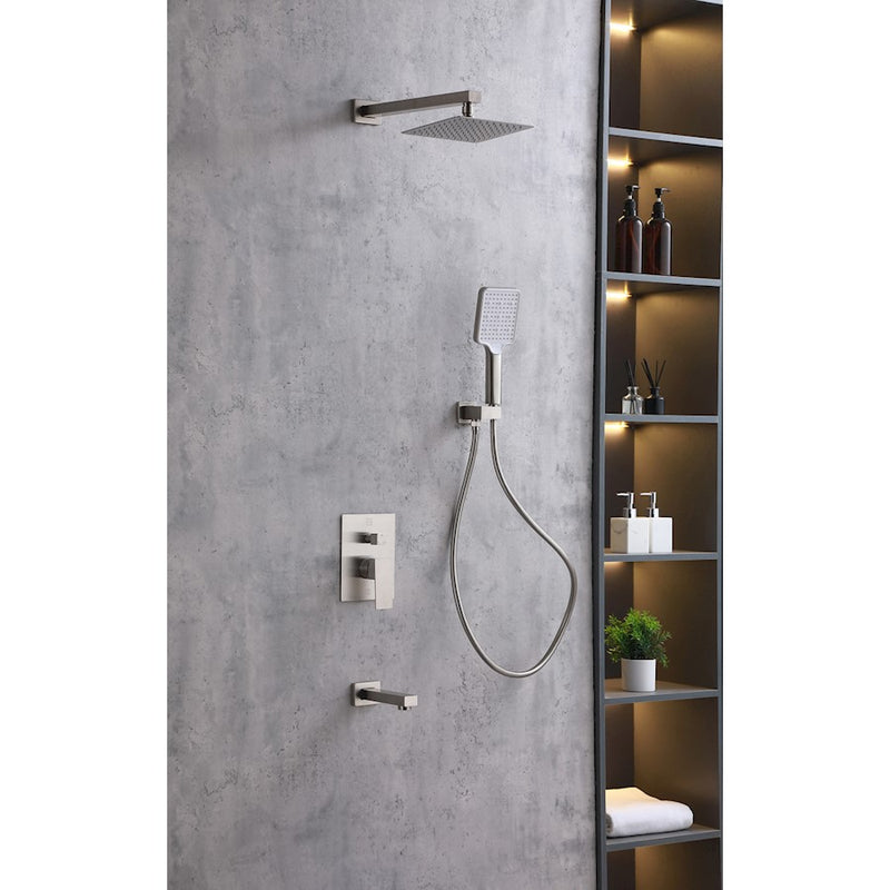 Elegant Lighting Petar Shower Faucet, Brushed Nickel