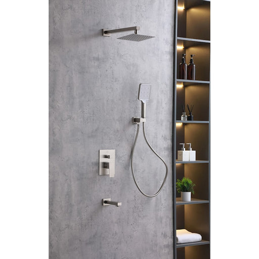 Elegant Lighting Petar Shower Faucet, Brushed Nickel