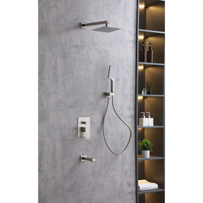 Elegant Lighting Petar Shower Faucet, Brushed Nickel