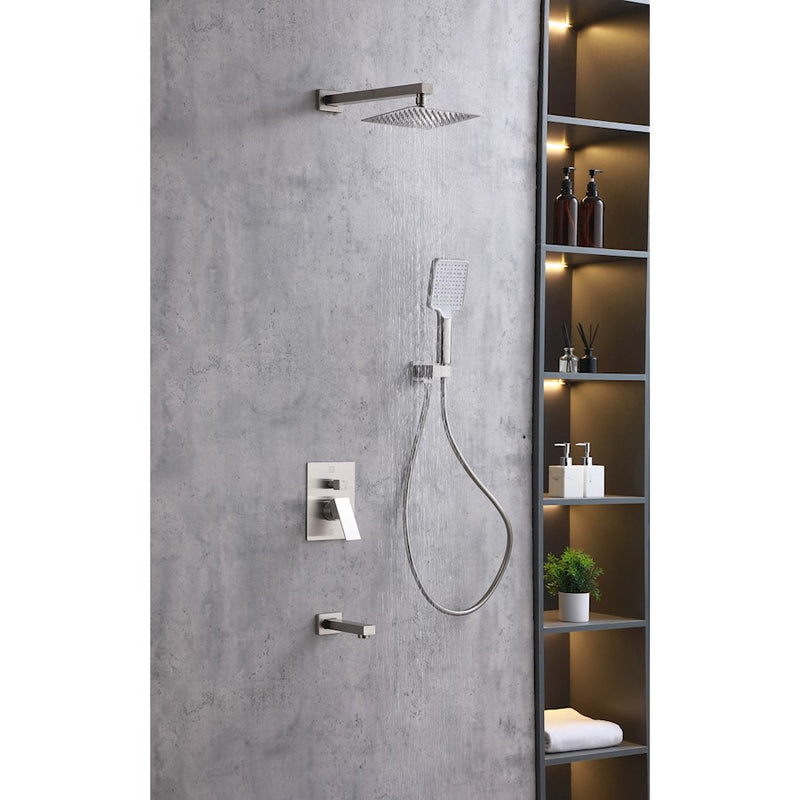 Elegant Lighting Petar Shower Faucet, Brushed Nickel