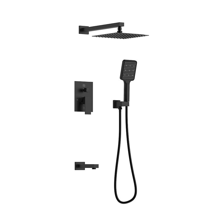Elegant Lighting Petar Shower Faucet, Matte Black