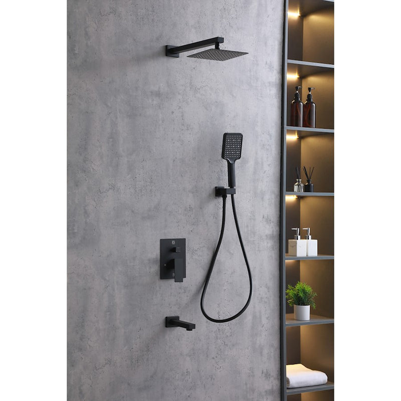 Elegant Lighting Petar Shower Faucet, Matte Black