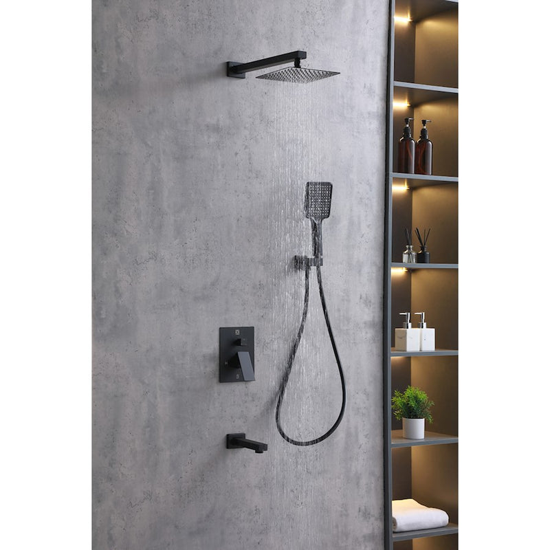 Elegant Lighting Petar Shower Faucet, Matte Black
