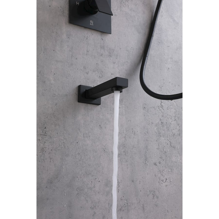 Elegant Lighting Petar Shower Faucet, Matte Black