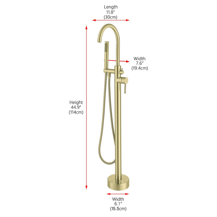 Elegant Lighting Steven Tub Faucet, Brushed Gold