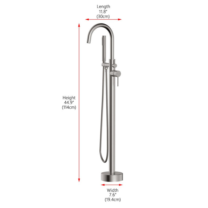 Elegant Lighting Steven Tub Faucet, Brushed Nickel