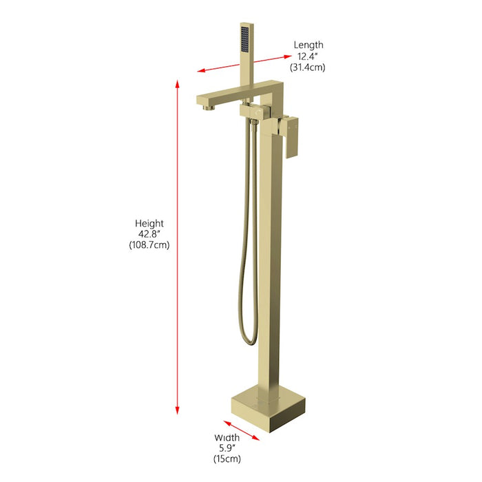 Elegant Lighting Henry Tub Faucet, Brushed Gold