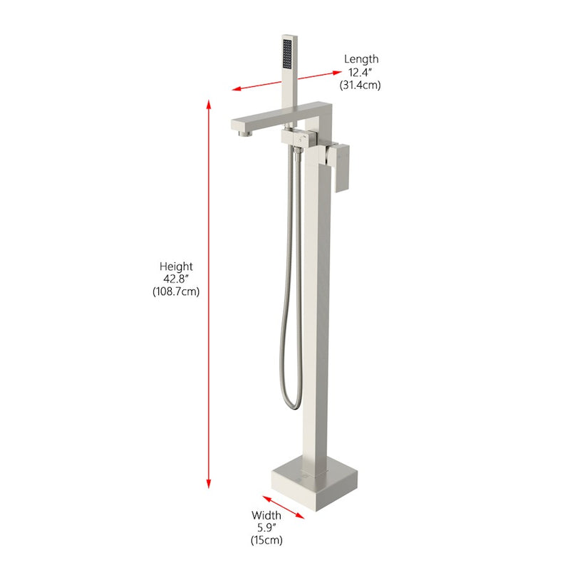 Elegant Lighting Henry Tub Faucet, Brushed Nickel