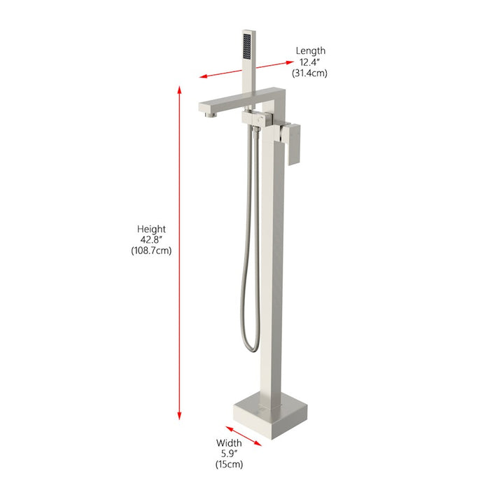 Elegant Lighting Henry Tub Faucet, Brushed Nickel