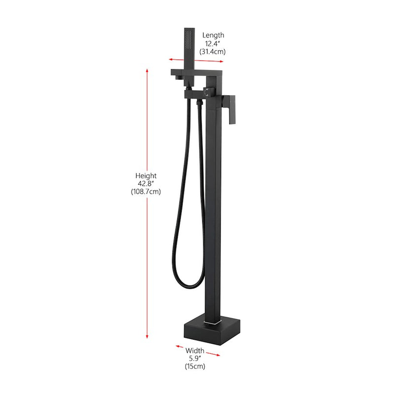 Elegant Lighting Henry Tub Faucet, Matte Black