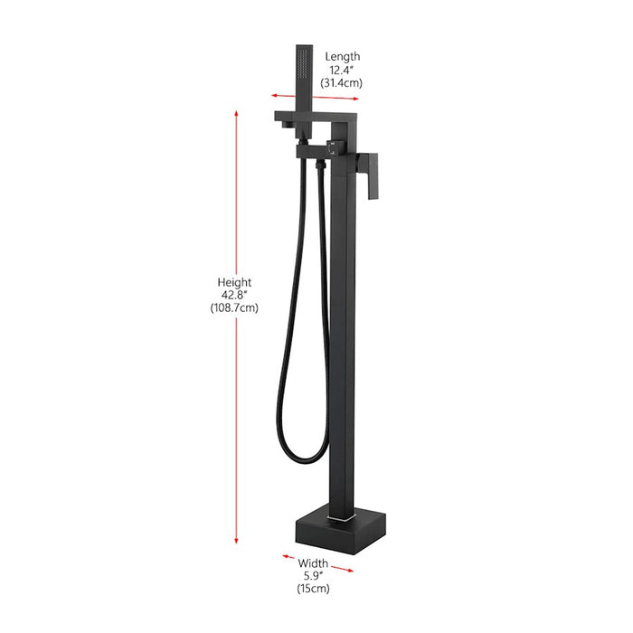 Elegant Lighting Henry Tub Faucet, Matte Black