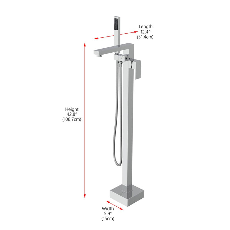 Elegant Lighting Henry Tub Faucet, Chrome