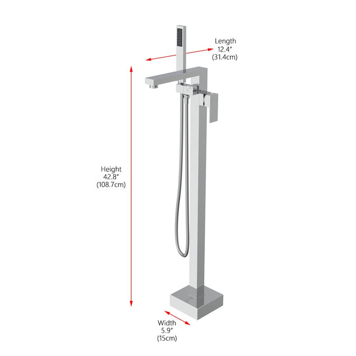 Elegant Lighting Henry Tub Faucet, Chrome
