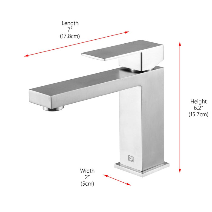 Elegant Lighting Jakob Vanity Faucet, Nickel
