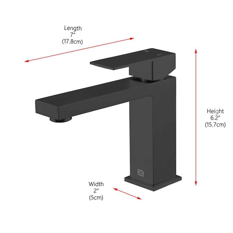 Elegant Lighting Jakob Vanity Faucet, Black