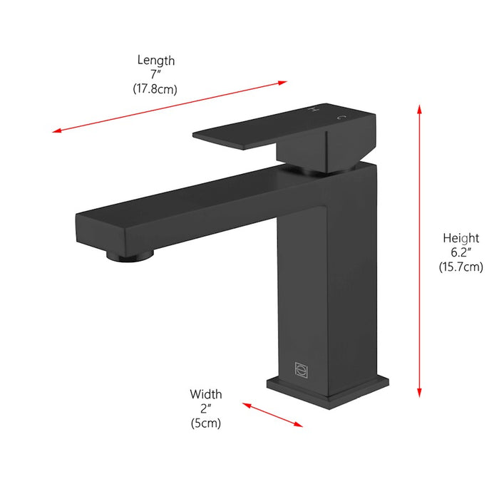 Elegant Lighting Jakob Vanity Faucet, Black