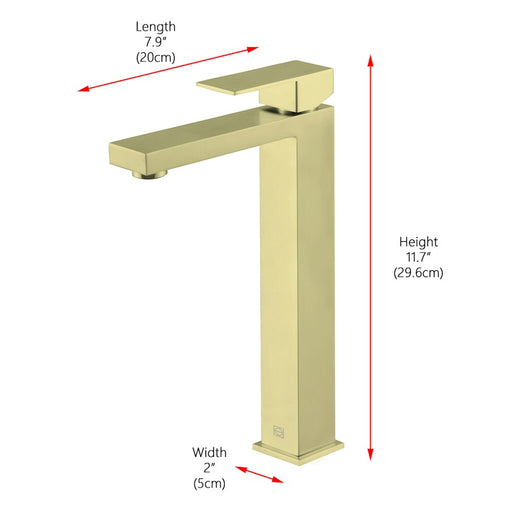 Elegant Lighting Jakob Vanity Faucet, Brushed Gold