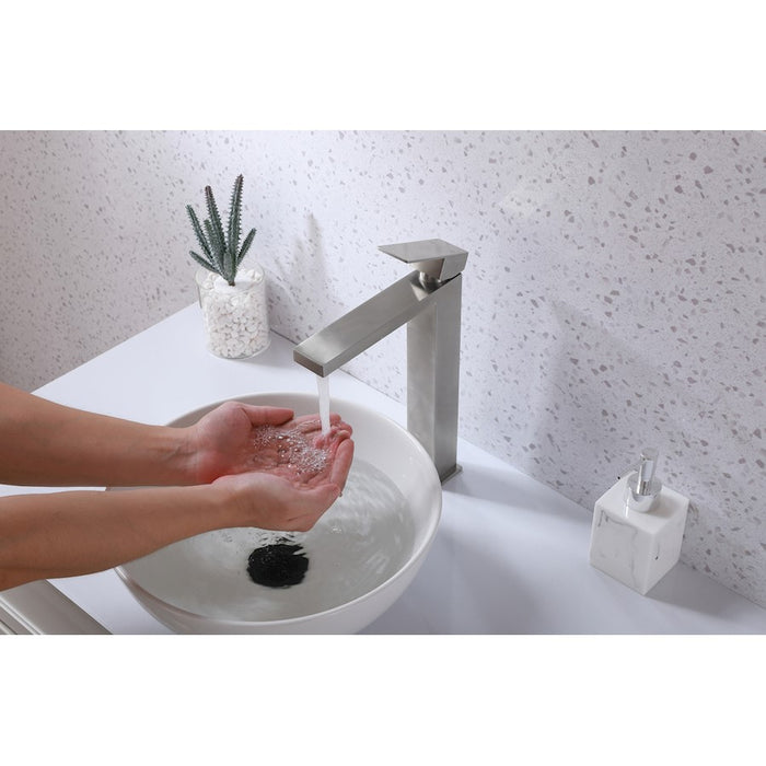 Elegant Lighting Jakob Vanity Faucet, Brushed Nickel