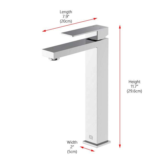 Elegant Lighting Jakob Vanity Faucet, Chrome